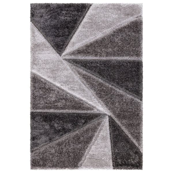 Luxury Soft Shaggy Area Rug – Modern Non-Shedding Geometric Triangles Design, High-Pile Plush Living Room Carpets, Large Thick Rug for Bedroom, Kitchen, Lounge & Home Décor – Contemporary Floor Rug & Mats