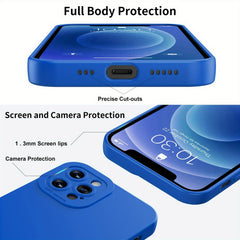 Matte Silicone Phone Case For iPhone 15 14 13 12 11 Pro Max XR XS X 8 7 14 15 Plus SE 2020 Camera Lens Portector Soft Cover