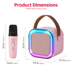 [Wireless Speakers] Wireless Speakers, Portable Speakers, Dual Microphones, RGB Lighting Effects, Multiple Voice-Changing Modes, Suitable for Family Gatherings, Birthday Parties, Outdoor Beaches, And Home Karaoke Machines