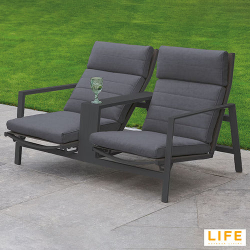LIFE Outdoor Living Bondi Tete-A-Tete Reclining Patio Set