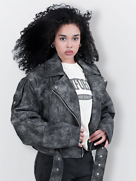 Women'S Long Sleeve PU Jacket For Autumn And Winter, Faux Leather Jacket, Mothers Day Gifts For Mom