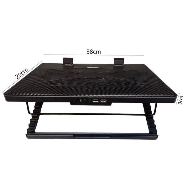 Laptop Cooling Pad 3/5 Fans Adjustable Stand USB Quiet Cooler with LED for 12–17 Inch Notebook