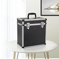 Vinyl Record Storage 12, LP Case Album Collection DJ Carry Storage Cases Lockable Box LP Case Vinyl Record Storage Carry Box Holds up to 50pcs Albums Record Collection Chest