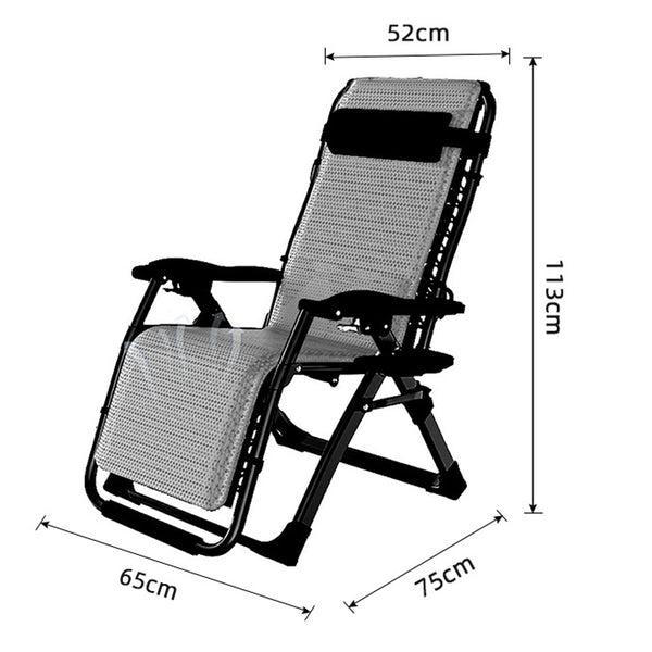 NEW Zero Gravity Chair Reclining Sun Lounger Outdoor Garden Folding Adjustable