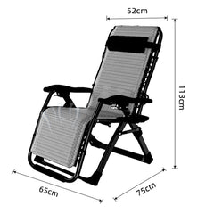 NEW Zero Gravity Chair Reclining Sun Lounger Outdoor Garden Folding Adjustable