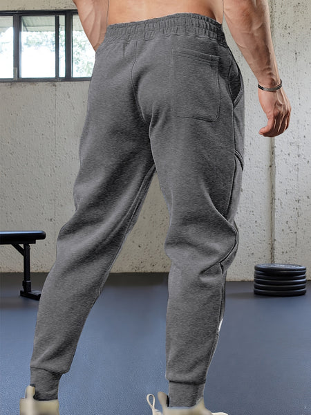 Two-Piece Set Autumn/Winter -Lined Thickened Men's Casual Sports Long Pants Outdoor Hiking Fitness Joggers American Training Basketball Sweatpants
