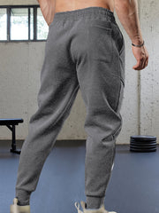 Two-Piece Set Autumn/Winter -Lined Thickened Men's Casual Sports Long Pants Outdoor Hiking Fitness Joggers American Training Basketball Sweatpants