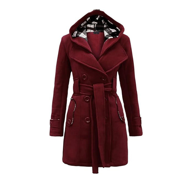 NOROZE Women’s Fleece Coat | Long Sleeve Belted Button Jacket | Warm Winter Outerwear | UK Sizes 8–26