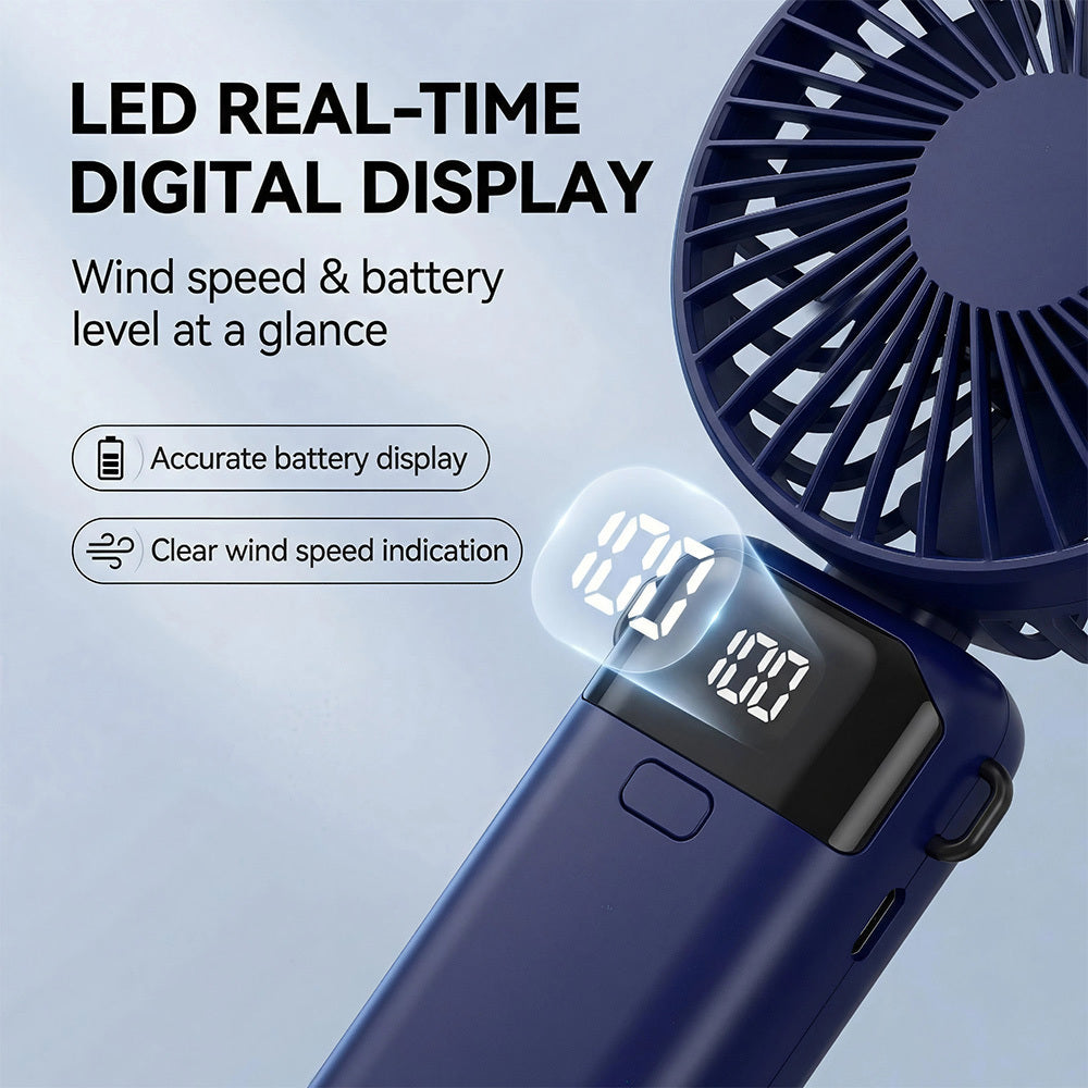 Smart LED Digital Cooling Fan with Temperature Display, Adjustable Modes & Timer, Portable Desktop Fan for Home, Office & Bedroom