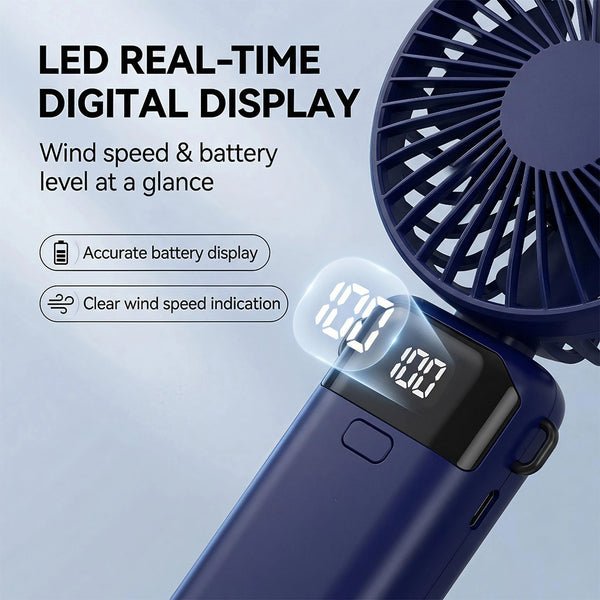 Smart LED Digital Cooling Fan with Temperature Display, Adjustable Modes & Timer, Portable Desktop Fan for Home, Office & Bedroom