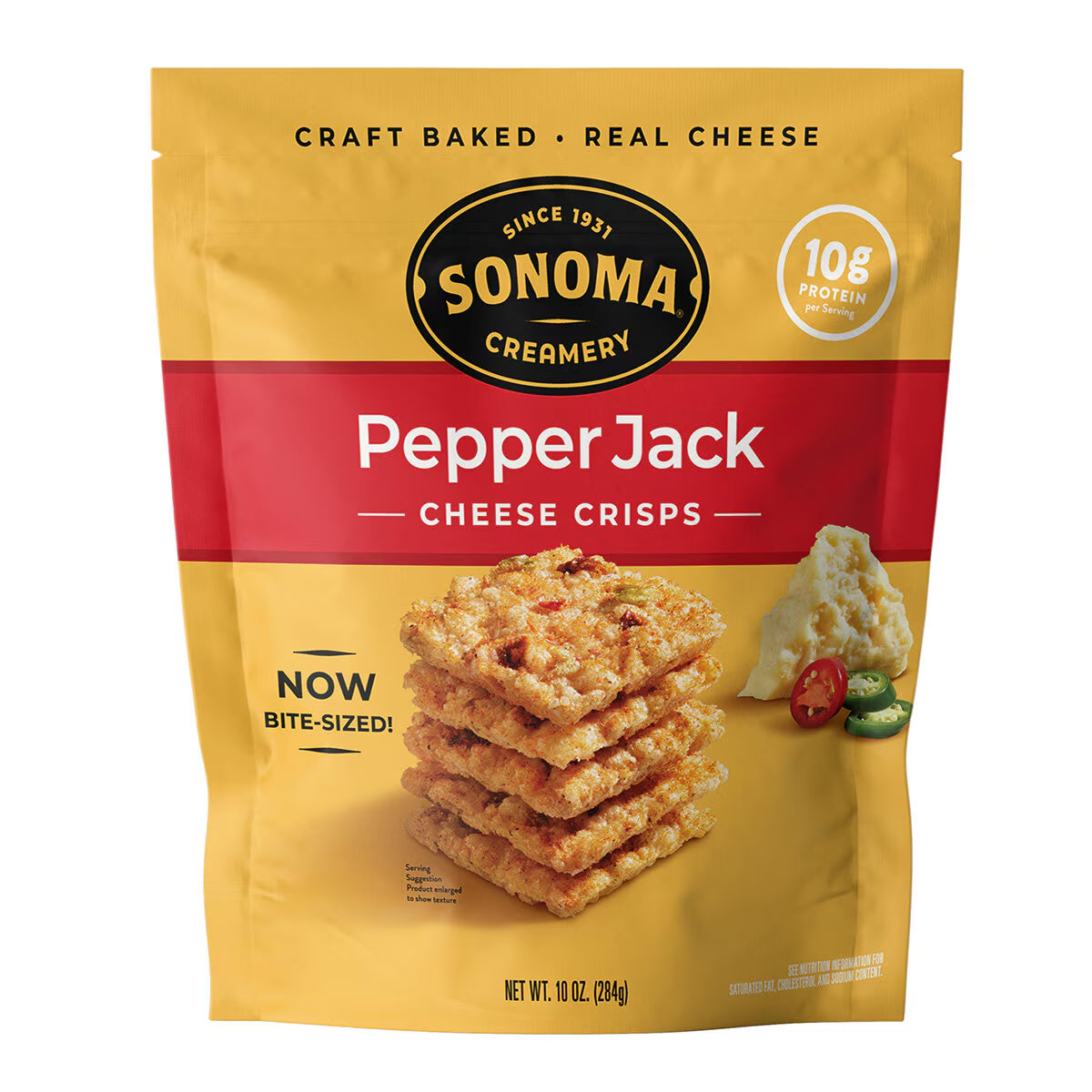 Sonoma Creamery Pepper Jack Crisps, 284G