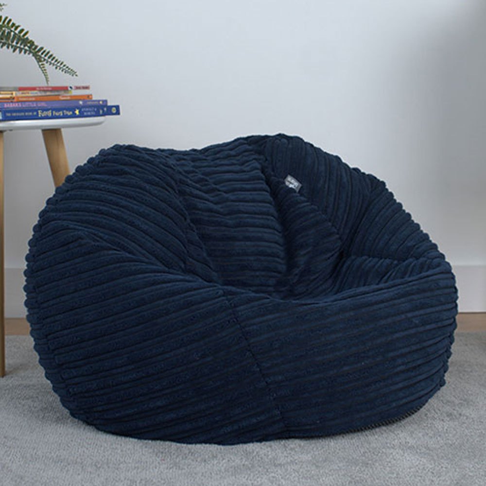 Corduroy Kids Bean Bag Chair with Filling Included - Lightweight Comfortable Beanbag Seat - Machine Washable Childrens Beanbag Furniture for Girls & Boys - 67 x 52cm