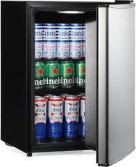 Subcold Cave60 LED Solid Door Beer Fridge for Wine & Drinks | Mini Chiller with Can Dispenser | 54 Cans (Black)