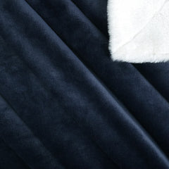 Life Comfort Ultimate Faux Fur Navy Throw, 152 X 177 Cm