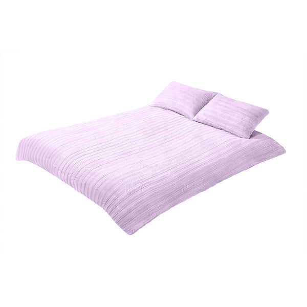 3pcs Faux Rabbit Plush Bedding Set, Soft Fluffy Comfortable Thicken Warm Autumn-Winter Duvet Cover & Pillowcase Set, Machine Washable, Ideal for Hotel, Guest Room, Bedroom, Home Use,Christmas Presents, Single/Double/King/Super King Size (1*Duvet Cover + 2