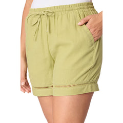 Briggs Ladies Linen Short in Green