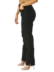 MYT Womens Side Elastic Waist Jeans Ladies Straight Leg Regular Fit Denim Size 10-24