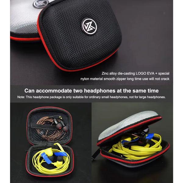 KZ Earphone Storage Bag Square Headset Box Indoor Outdoor Travelling Earphones Storaging Case Accessories with Zipper