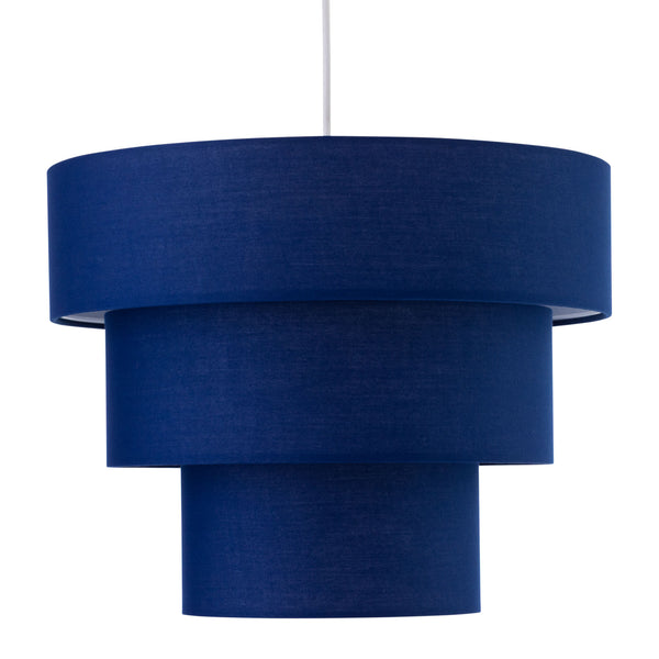 Set of 2 Barty - Navy Blue 38cm Tiered Pendant Shades