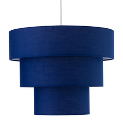 Set of 2 Barty - Navy Blue 38cm Tiered Pendant Shades