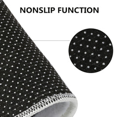 3-Piece Bathroom Rug Set - Plush Water Absorbent Mat, U-Shaped Contour Toilet Mat & Lid Cover for Tub/Shower