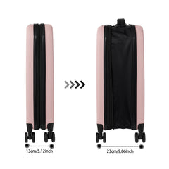 Foldable 20 Inch Trolley Luggage, Compact Carry-On Travel Suitcase, Durable Collapsible Luggage with Adjustable Handle, Ideal for Holiday Vacations, Train Journeys and Easy Storage At Home, 1pc