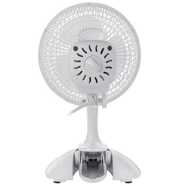 6 Inch Clip on Fan - 2 in 1 design with 2 Speeds, Mains Powered, Silent Desktop Fan with Strong Airflow - Mini Plug in Silent Desk Fan, Ideal Electric Air Circulator for Bed, Cot & Desk top