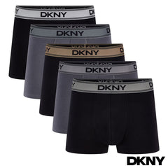 DKNY Men'S Modal Boxer 5 Pack in Black