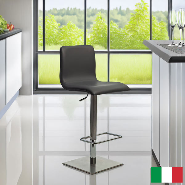 Peressini Rio Grey Faux Leather Gas Lift Bar Stool – CHERISH LEWIS