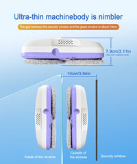 PuRuiKaiM8 Fully Automatic Plug-in Intelligent Window Cleaning Robot (2026 Latest Model) with Automatic Bidirectional Water Spray with Remote Control, 4.5-meter Anti Fall Safety Rope, Including 10 Cleaning Cloths And Spray Bottles