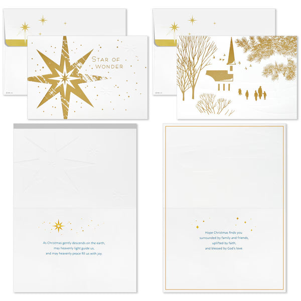 Hallmark Hand Crafted Christmas Card Assortment: Peace on Earth - 40 Pack