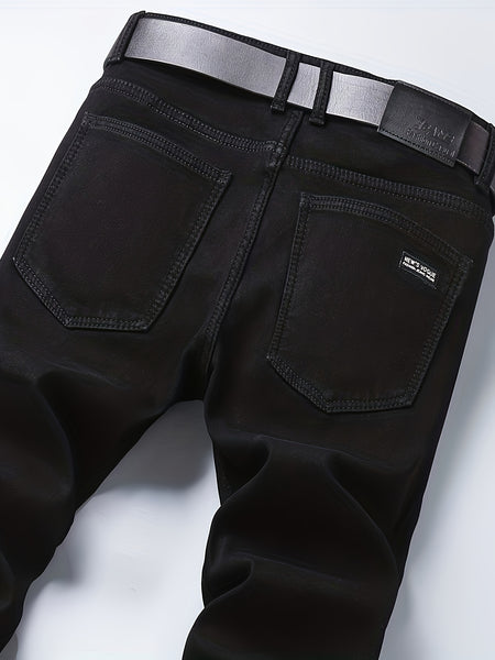 Black Fleece-Lined Jeans