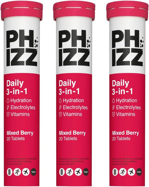 Phizz Electrolytes, Multivitamin & Hydration Tablets - 20 Effervescent Rehydration Electrolyte Tablets - 18 Vitamins & Minerals, Vitamin C, Vegan, Vegetarian & Low Calorie (Orange, 20 Count)