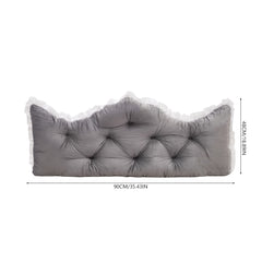 Large Ultra-Soft Comfortable Plush Backrest Pillow, Princess Style Reading Cushion, Neck and Back Support, Luxurious Fashionable Home Style Multifunctional Lace Ruffled Headboard Cushions, Suitable for Bedroom, Living Room, Dorm, Sofa Home Decor, Machine