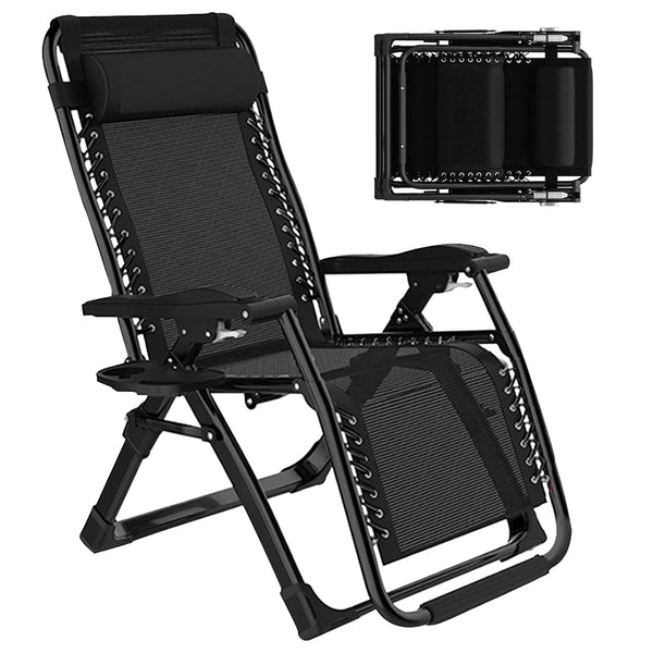 NEW Zero Gravity Chair Reclining Sun Lounger Outdoor Garden Folding Adjustable