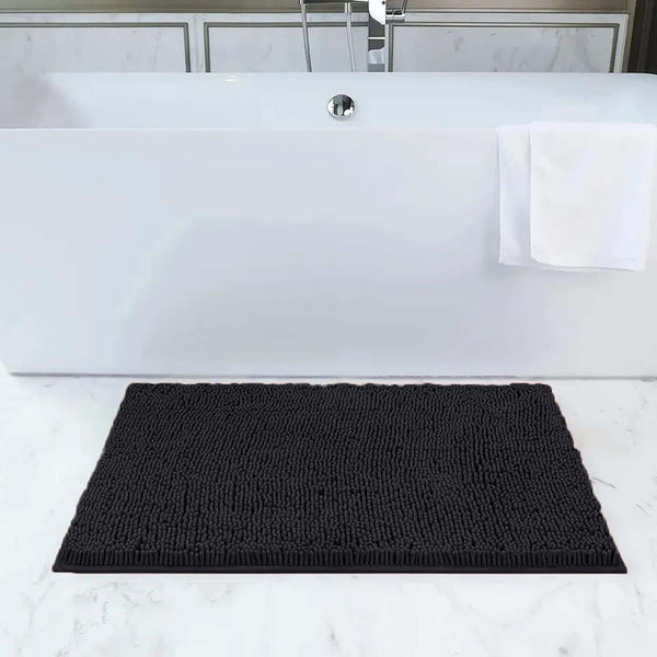 1pc Soft Chenille Bath Mat – Durable Chenille Rug with Non-Slip Backing, Stylish Bathroom Rug, Machine Washable Bath Mat, Non-Slip Area Rug for Shower Room & Home Use