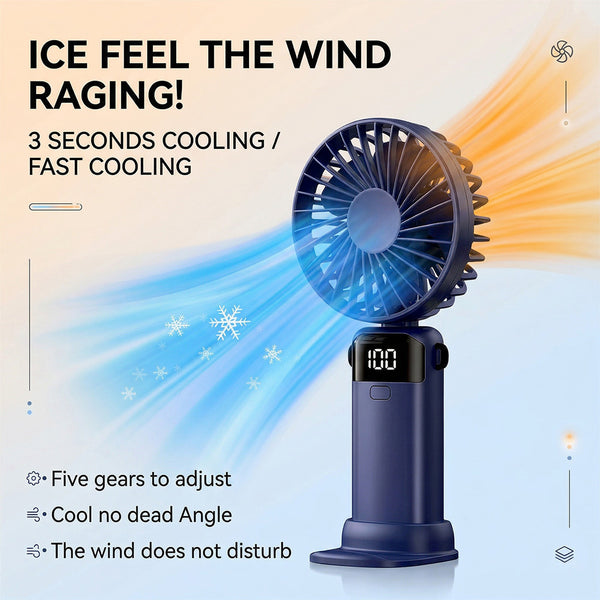 Smart LED Digital Cooling Fan with Temperature Display, Adjustable Modes & Timer, Portable Desktop Fan for Home, Office & Bedroom