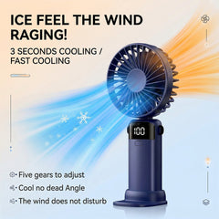 Smart LED Digital Cooling Fan with Temperature Display, Adjustable Modes & Timer, Portable Desktop Fan for Home, Office & Bedroom