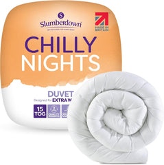 Slumberdown Chilly Nights 15 Tog Double Duvet - Extra Warm, Thick & Cosy Winter Quilt for Cold Nights | Uk-Made, Soft Touch Cover, Non-Allergenic & Washable (200 X 200Cm)