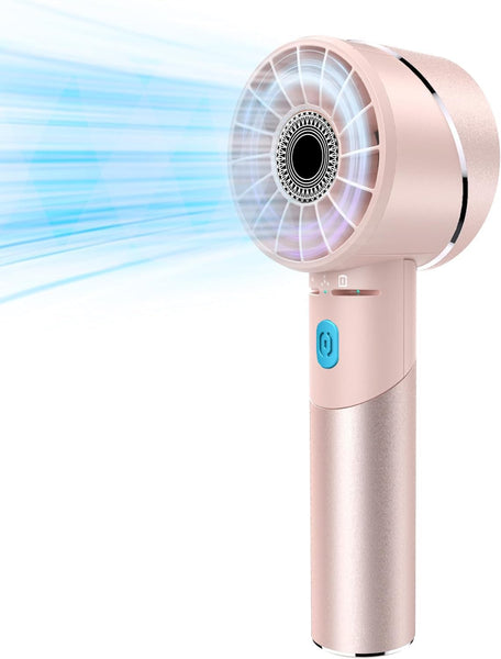 Handheld Fan, 7000RPM Turbo Portable Fan with 16H Battery, 4-Speed USB Rechargeable Mini Fan | Metal Alloy Pocket Fan, Travel Essentials for Outdoor, Travel, Office, Home | Summer Gift, Grey