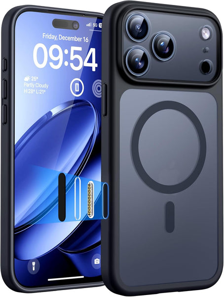TOCOL Magnetic for Iphone 17 Pro Max Case 6.9-Inch, Compatible with Magsafe, Full Camera Protection, Built-In Magnetic Ring, Drop Protection Shockproof Translucent Matte Phone Cover