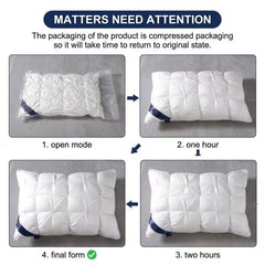 4PCS 5-Star Hotel Quality Pillows Premium Non-Collapsible Pillow Core Soft Breathable Machine Washable All-Season for Home Bedroom Daily Rest Improved Sleep Quality