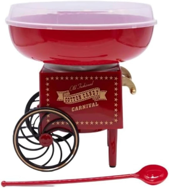 Marco Paul Candy Floss Machine 500W Retro Cart Style Cotton Candy Maker Machine for Kids & Adults Candy Floss Maker Kitchen Appliance for Birthday Party Cotton Candy Machine Christmas Gifts
