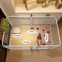 6-Panel Spacious Metal Dog Pen, Detachable Pet Pen, Small And Medium Exercise Pen, Easy to Assemble - Versatile Shape for Dogs, Rabbits, Ducks And Other Small And Medium Animals, 120 X 60 X 60Cm