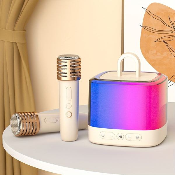 Mini K32 Karaoke Machine with Wireless Microphone, Portable Wireless Speaker, Party Lights, Gift for Birthday