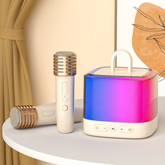 Mini K32 Karaoke Machine with Wireless Microphone, Portable Wireless Speaker, Party Lights, Gift for Birthday
