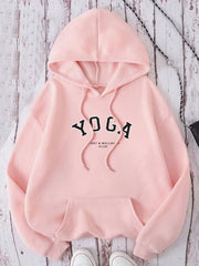 This Oversized Hoodie for Women Showcases a Striking Letter Print. It Has a Relaxed Fit And a Casual Pullover Style, Making It a Must-Have Layering Item for The Spring And Fall Seasons