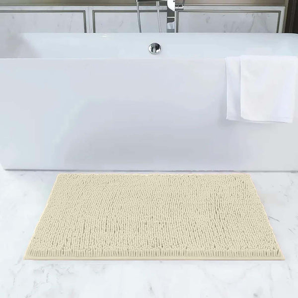 1pc Soft Chenille Bath Mat – Durable Chenille Rug with Non-Slip Backing, Stylish Bathroom Rug, Machine Washable Bath Mat, Non-Slip Area Rug for Shower Room & Home Use