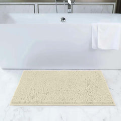 1pc Soft Chenille Bath Mat – Durable Chenille Rug with Non-Slip Backing, Stylish Bathroom Rug, Machine Washable Bath Mat, Non-Slip Area Rug for Shower Room & Home Use