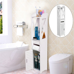 Under Sink Bathroom Cabinet, White Basin Cabinet, Bathroom Under Sink Bathroom Storage Units Freestanding, Wood Plastic Board Bathroom Storage Unit, 59.94X29.97X58.42cm